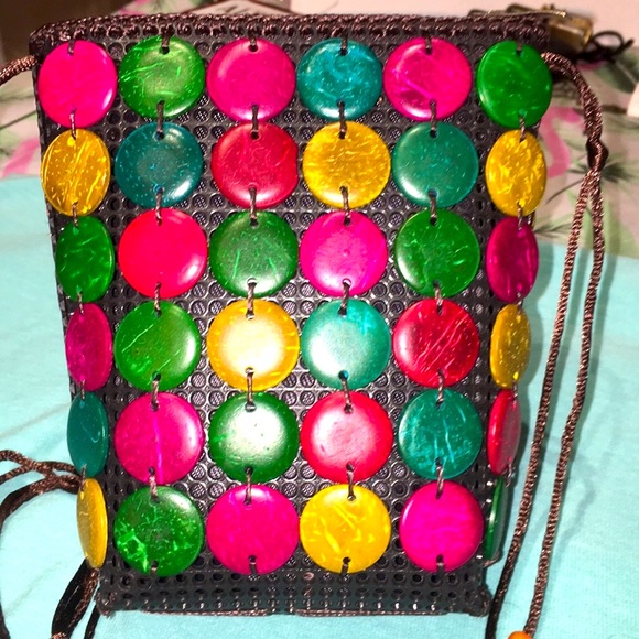 Purse Daisy Life coconut shell Basket weave. - Picture 4 of 7